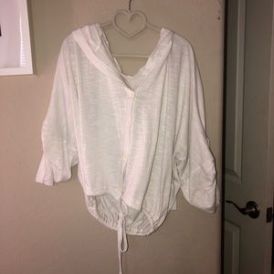 cute white jacket top